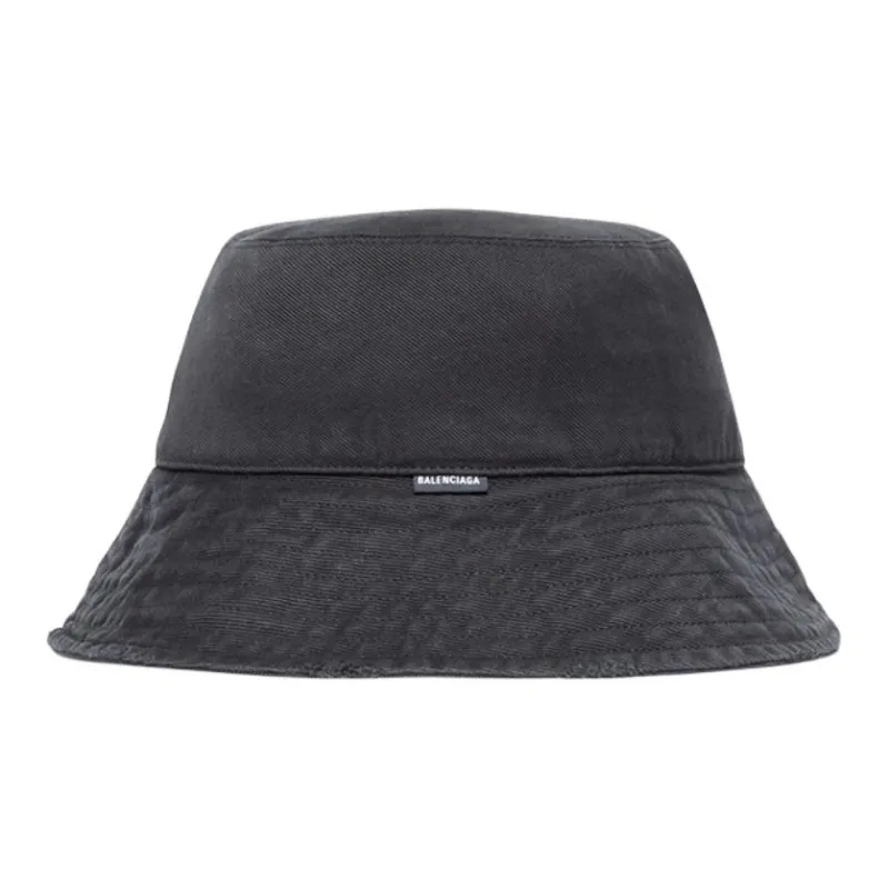 Balenciaga Cotton Bucket Hats Men's Black-3