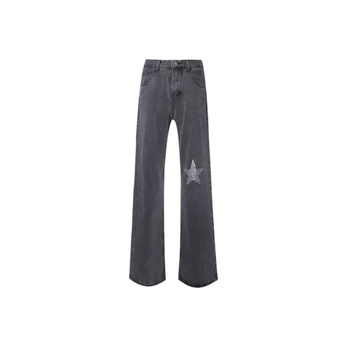 IOOI MAN Jeans Women's Black Gray Color