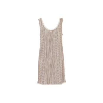 PRADA Logo Plaque Embellished Sleeveless Dress