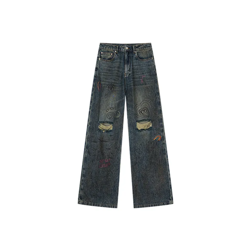 UOOYAA Jeans Women's Denim Blue-0