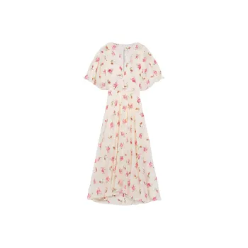 Maje Short Sleeved Dress Women's Beige