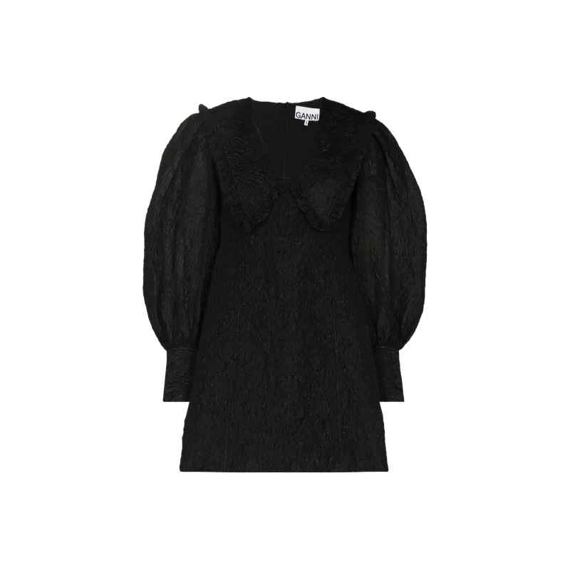 GANNI SS22 Long-Sleeved Dresses Women's Black-0
