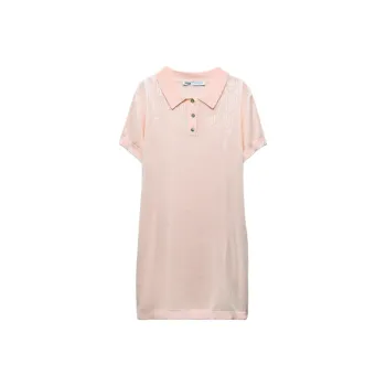 ZARA Short-Sleeved Dresses Women's Pink