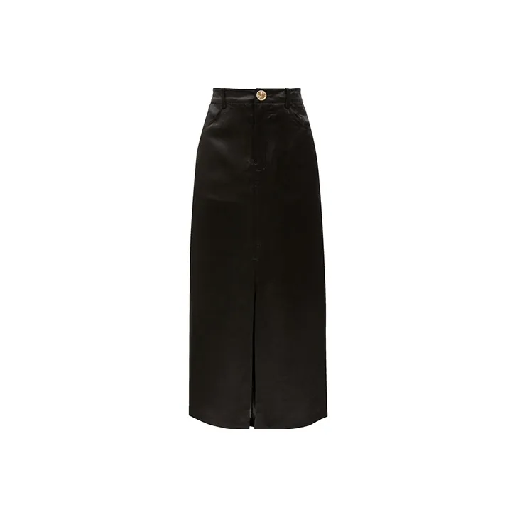 ONLY Denim Long Skirts Women's Black-0