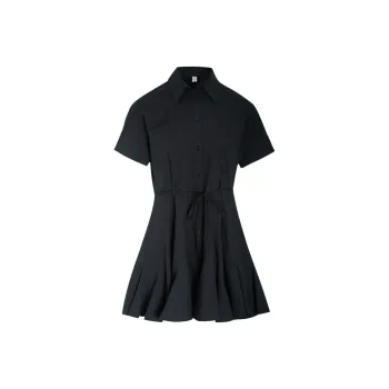 Little Pull Short-Sleeved Dresses Women's Black