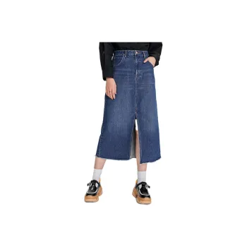 Lee Denim Long Skirts Women's Medium Dark Blue