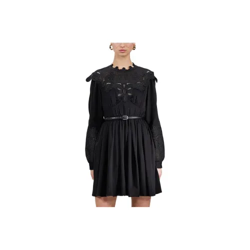 Self portrait Long Sleeved Dresses Women's Black