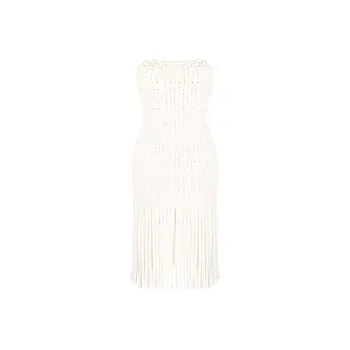 PINKO SS22 Sleeveless Dress Women's White