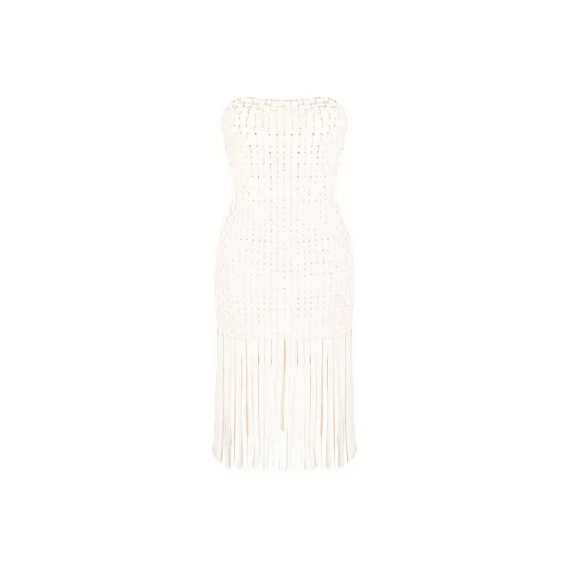 PINKO SS22 Sleeveless Dress Women's White-0