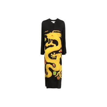 Valentino FW22 Long Sleeved Dresses Women's Black
