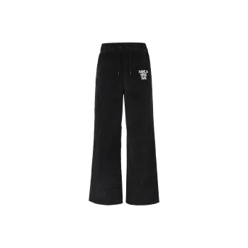 Nike Women'ss Letter Logo Wide Leg Pants Black