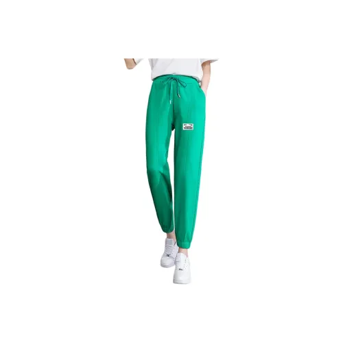 Tonlion Knitted Sports Pants Women's Grass Green