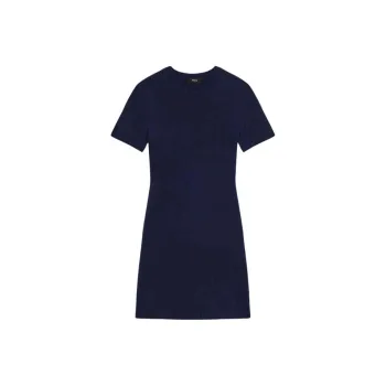 THEORY Short-Sleeved Dresses Women's Dark Denim Blue