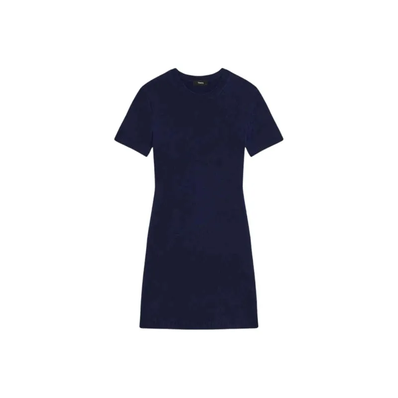 THEORY Short-Sleeved Dresses Women's Dark Denim Blue-0