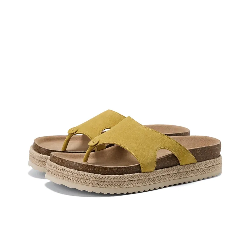 GG CC Abrasion Resistant Slip Resistant Platform Outerwear Flip Flops Women's-10