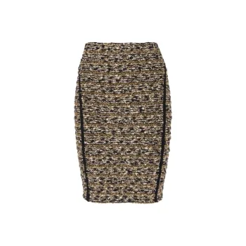 BALMAIN Lurex Tweed Pencil Skirt