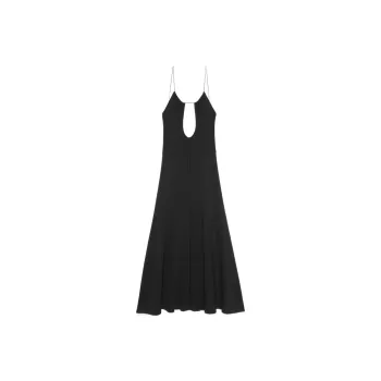 SAINT LAURENT Cut Out Sleeveless Maxi Dress