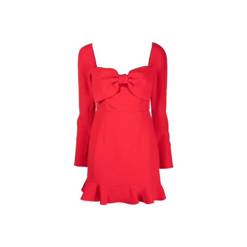 Self-portrait Long-Sleeved Dresses Women's Red-0