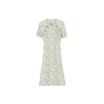 ETSE Short Sleeved Dresses Women's Green
