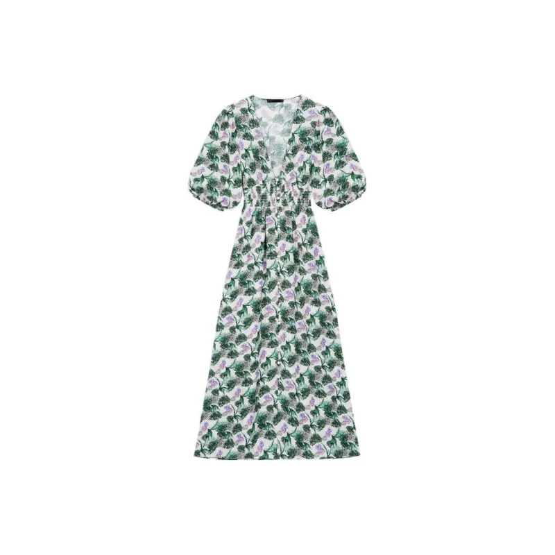 Maje Short-Sleeved Dresses Women's Green-0