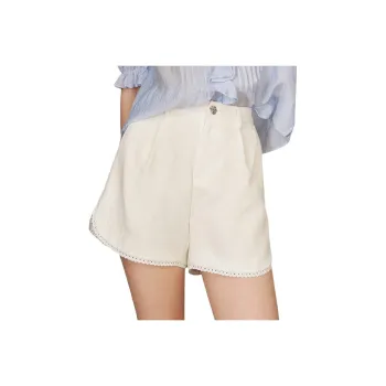 ELF SACK Casual Pants Women's Lace Patchwork White