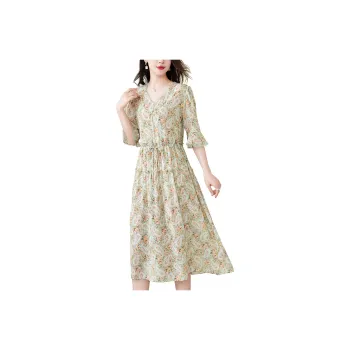 To The West Long Sleeved Dresses Women's Green