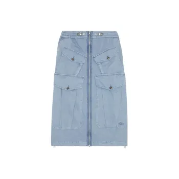 DIESEL Denim Long Skirts Women's Blue