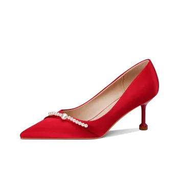 Lan Miao Slim Heel High Heels 6.5CM Women's Red
