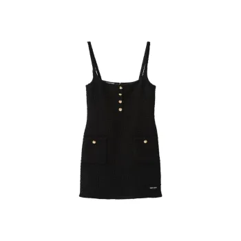 MIU MIU FW23 Slip Dress Women's Black