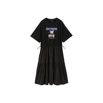 Initial Language Short Sleeved Dress Women's