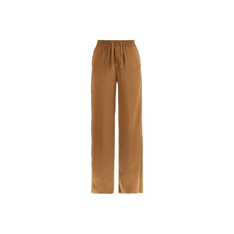 HERNO Wide Leg Satin Trousers-0