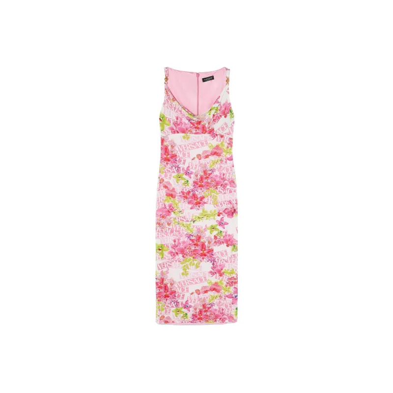 VERSACE SS23 Holiday Sleeveless Dresses Women's Pink-0
