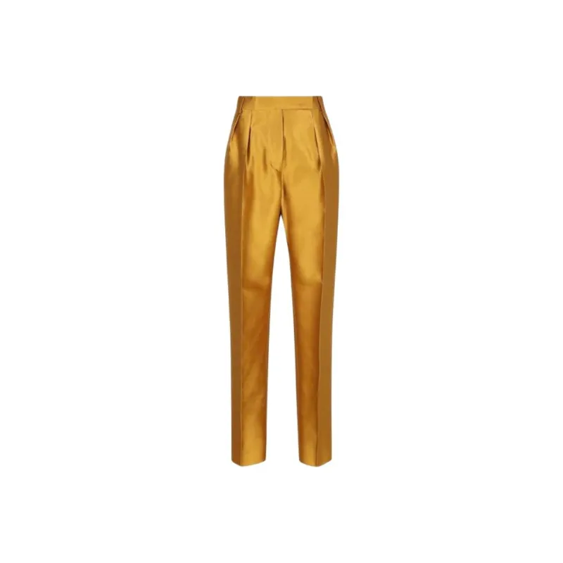 MaxMara Adige Pleat Detailed Satin Trousers-0
