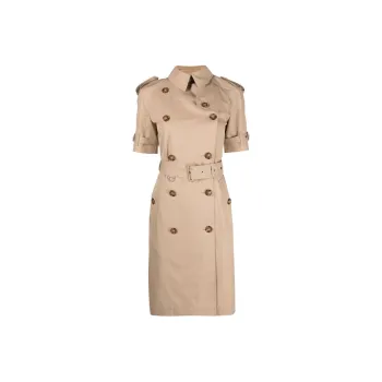 Burberry SS23 Short Sleeved Dress Women's Khaki