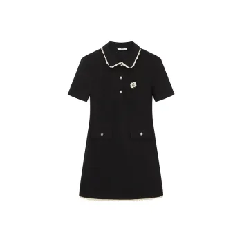 D'zzit Short Sleeved Dress Women's Black