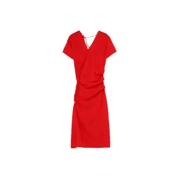 Yohji Yamamoto Short Sleeved Dress Women's Red