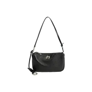 Bullrun Cow Leather Shoulder Bag Women's Gunmetal/Black/Silver