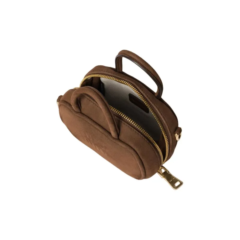 MIU MIU Beau Sheepskin Shoulder Bag, Crossbody Bag, Handbag Mini Women's Dark Brown-3