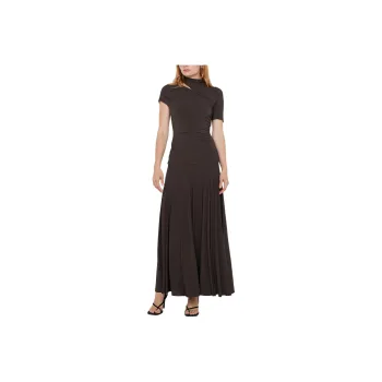 BEC+BRIDGE SERAPHINA ASYM DRESS Short-Sleeved Dresses Women's TWIG/Thin Branch Color