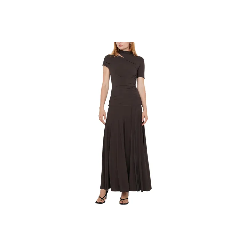 BEC+BRIDGE SERAPHINA ASYM DRESS Short-Sleeved Dresses Women's TWIG/Thin Branch Color-0