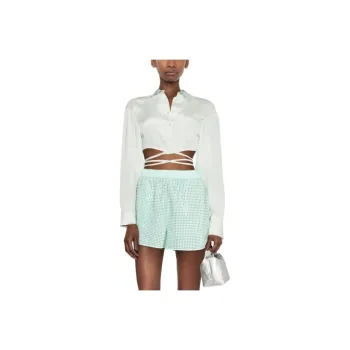 Self-portrait High-waisted Crystal-embellished Shorts