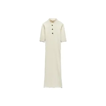 ZARA Short-Sleeved Dresses Women's White