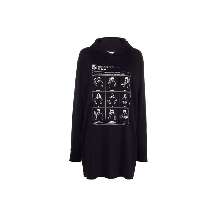MM6 Maison Margiela Long Sleeved Dresses Women's Black-0