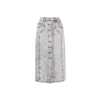 ISABEL MARANT Denim Long Skirts Women's Light Gray