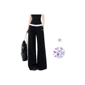 EVPGB Casual Pants Women's Black Lace Trim+Giveaway