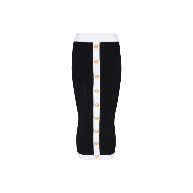 BALMAIN Midi Knit Skirt-0