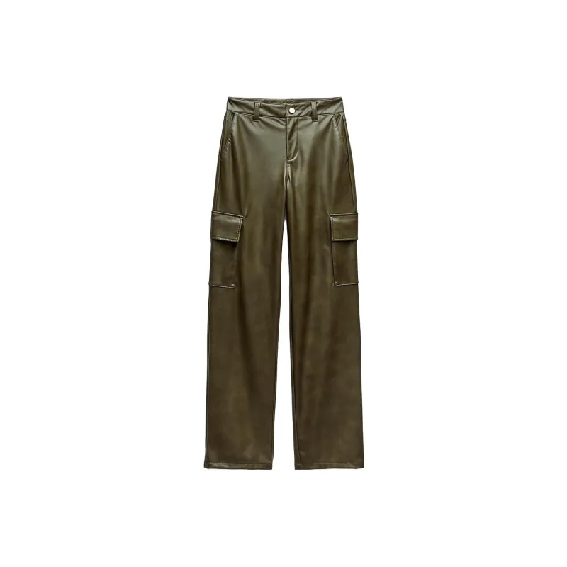 ZARA Cargo Pants Women's Khaki-0