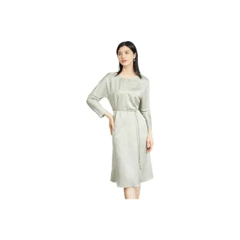 BBLLUUEE Long Sleeved Dress Women's Jade Green