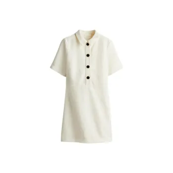 H&M Short Sleeved Dress Women's Cream