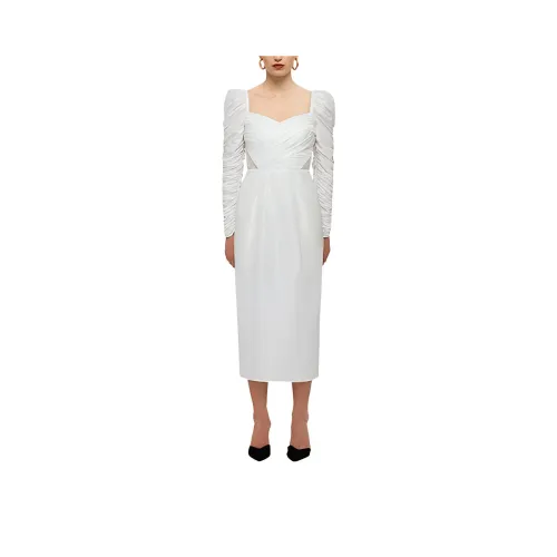 Self portrait SS22 Long Sleeved Dresses Women's White